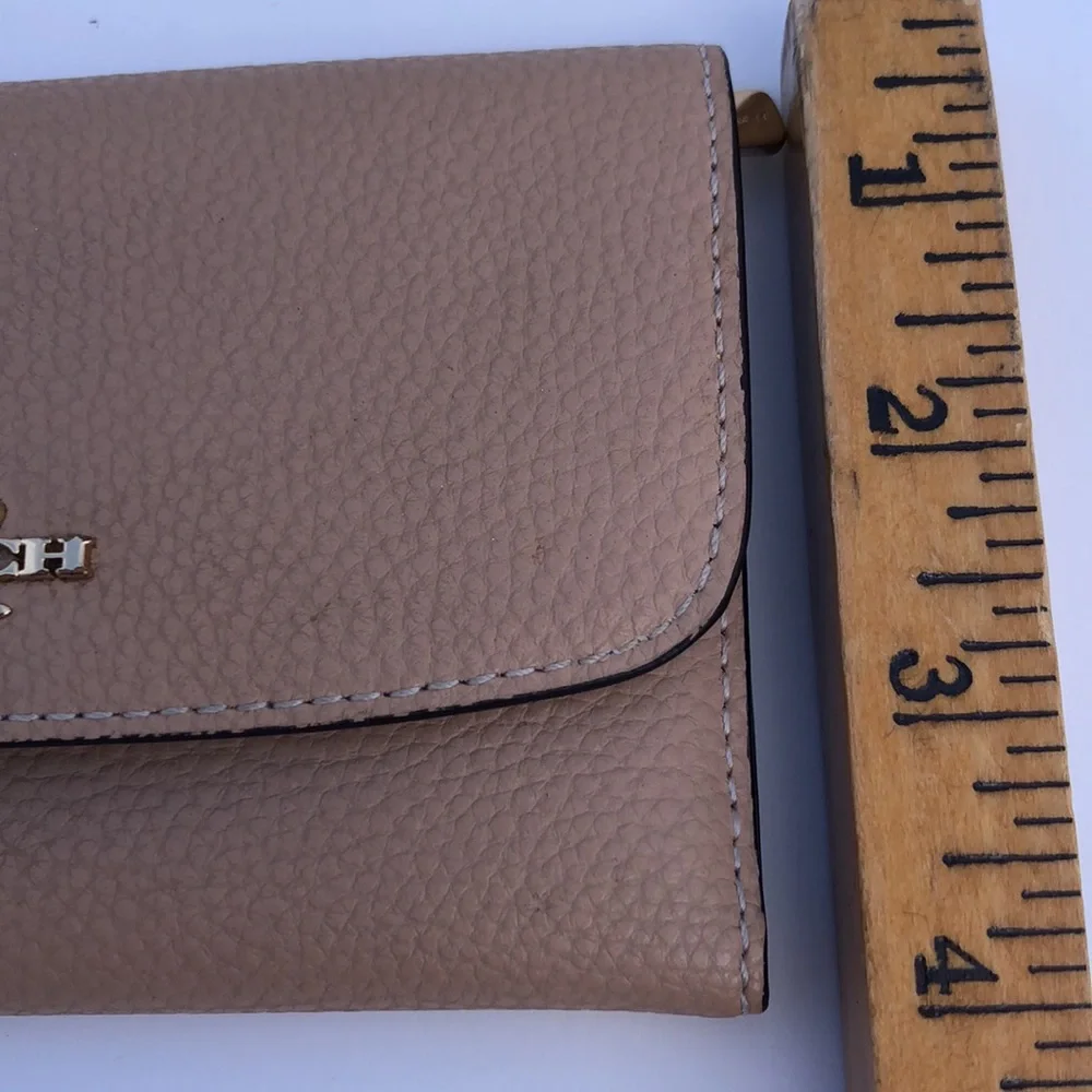 Coach Pale Pink Pebbled Leather Coach Wallet Soft Pink Coach Wallet Snap